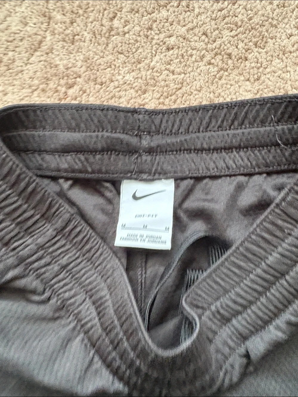 Kids Nike Black Shorts with Light Gray Accent